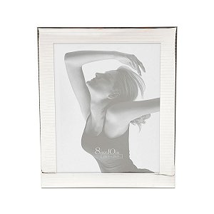 PORTA RETRATO DE AÇO PRATEADO 10X15 CM