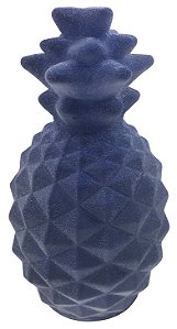 ABACAXI DECORATIVO EM VIDRO COM LUZ INTERNA 18CM AZUL