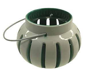 LANTERNA DECORATIVA EM CERÂMICA 11.8CM VERDE