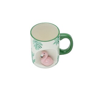CANECA DE CERÂMICA FLAMINGO 350ml