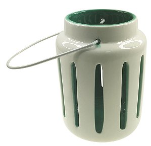 LANTERNA DECORATIVA EM CERÂMICA 14.8CM VERDE