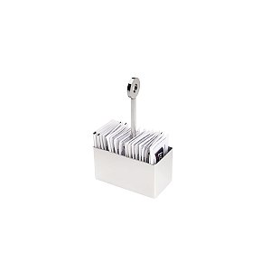 PORTA ADOÇANTE SACHE VENEZA AÇO INOX 8X4,5X13CM
