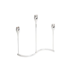 CASTIÇAL CROMADO P/3 VELAS RAVENA 31X34CM
