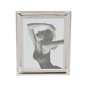 PORTA RETRATO DE AÇO PRATEADO 15X20 CM