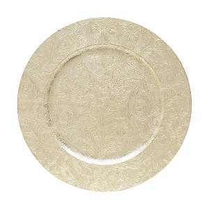 SOUSPLAT PLÁSTICO DOURADO 33x2cm