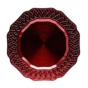 SOUSPLAT PLÁSTICO VERMELHO 32x2cm
