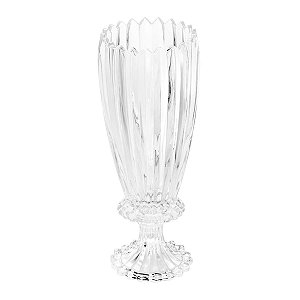 VASO DE CRISTAL C/PÉ GENEVA 14X37CM