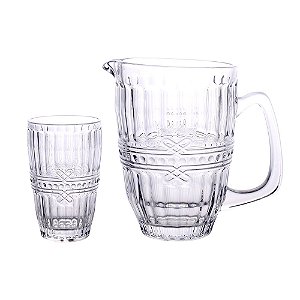 JOGO PARA REFRESCO 7 PECAS FRATELLO EM VIDRO (1,6L+6X355ML)