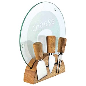 CJ 5PC P/QUEIJO DE AÇO INOX MONACO