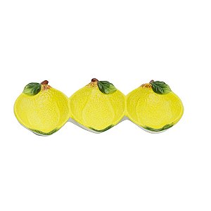 PETISQUEIRA DE CERÂMICA TRIPLA LEMONS 25X11X3cm