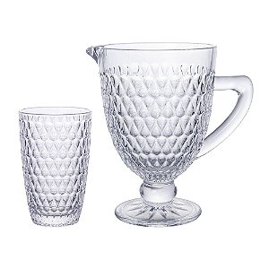 JOGO PARA REFRESCO 7 PECAS AMELIE EM VIDRO (1L+6X355ML)