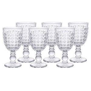 JOGO DE 6 TACAS CHEVALIER EM VIDRO 250ML A15CM