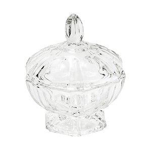 BOMBONIERE DE CRISTAL C/TAMPA REGENCE 11X12CM
