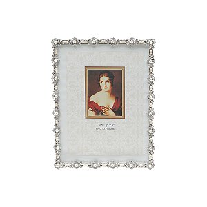 PORTA RETRATO DE LATÃO C/ STRASS 15X20 CM PRI