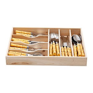 FAQUEIRO DE 42PC C/CABO DE PLÁSTICO BAMBOO