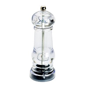 MOEDOR DE SAL / PIMENTA DE ACRÍLICO 17CM ALTURA X 6CM