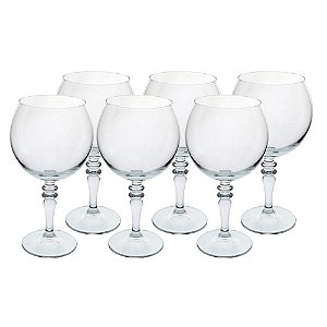 JOGO DE 6 TACAS PARA GIN SYMPHONY EM VIDRO 655ML A20CM