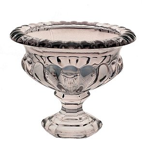 CENTRO DE MESA ATHENAS COM PE EM CRISTAL ECOLOGICO D19XA16CM COR FUME
