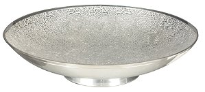 CENTRO DE MESA MANDALA EM LATAO PRATEADO 28CM