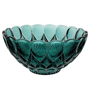 CENTRO DE MESA ANGELICA EM CRISTAL ECOLOGICO D21,5XA11CM COR  VERDE ESMERALDA