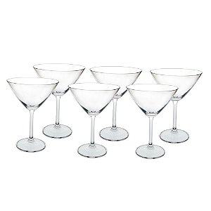 JOGO DE 6 TACAS PARA MARTINI GASTRO EM CRISTAL ECOLOGICO 280ML A18CM TRANSPARENTE