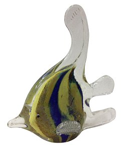 PEIXE DECORATIVO EM VIDRO 17X19CM