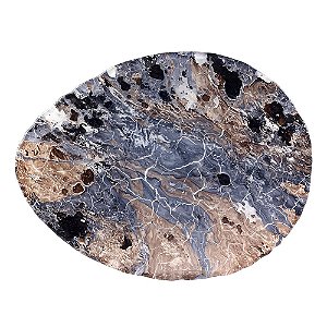 CENTRO DE MESA DEEP SEA EM VIDRO L32XP24XA3CM COR AZUL