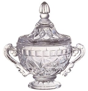 TROFEU HURRICANE DECORATIVO COM TAMPA EM CRISTAL ECOLOGICO L13XP9XA14CM TRANSPARENTE