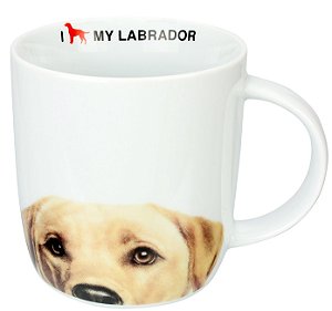 CANECA I LOVE MY PET LABRADOR EM PORCELANA 340ML