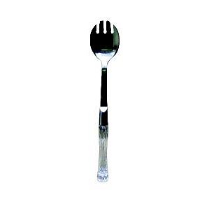 CJ 2PC P/SALADA AÇO INOX C/CABO PLÁSTICO BAMBU 23,2cm