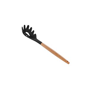 PEGADOR P/MASSA SILICONE C/CABO DE BAMBU CHARMY PRETO 31cm