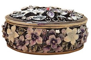 PORTA JOIAS EM ZAMAC 6.5X4.7X2.5CM