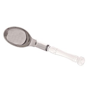 COLHER P/SORVETE AÇO INOX C/CABO PLÁSTICO BAMBU 18cm