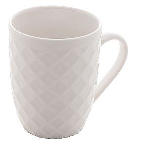 CANECA DE PORCELANA NEW BONE DIAMOND BRANCA 340ml