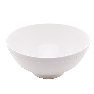 BOWL DE PORCELANA NEW BONE PEARL BRANCO 19,5x8,8cm