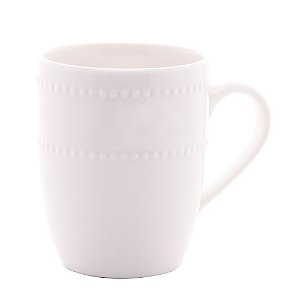 CANECA DE PORCELANA NEW BONE PEARL BRANCA 390ml