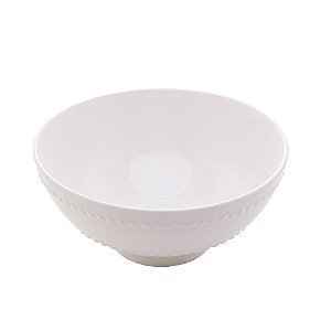 BOWL DE PORCELANA NEW BONE PEARL BRANCO 15x7cm