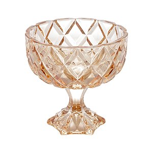 CENTRO MESA DECORATIVO C/PÉ CRISTAL DE CHUMBO 18x18cm