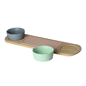 CJ PETISQUEIRA C/BANDEJA E 2 POTES MINI BANDEJA 42,5x12cm