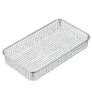 CESTO ORGANIZADOR DE METAL CROMADO 35x20,5x5,50cm