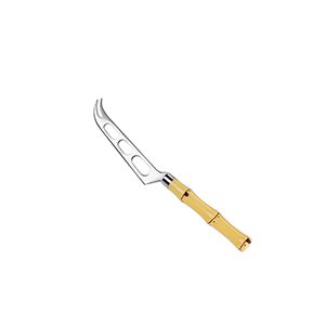 FACA P/QUEIJO AÇO INOX C/CABO PLÁSTICO BAMBU NATURAL 21,7cm
