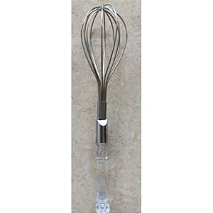 BATEDOR OVOS AÇO INOX C/CABO PLÁSTICO BAMBU 24cm