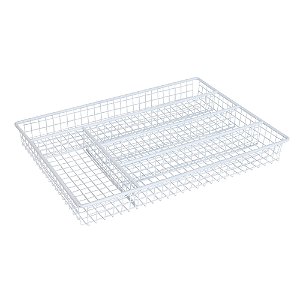 PORTA TALHERES METAL BRANCO 36x26x5cm
