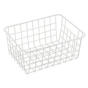 CESTA ORGANIZADORA METAL BRANCO 28x22x12,5cm