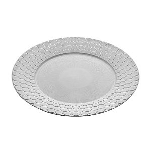 SOUSPLAT DE PLÁSTICO WAVES BRANCO 33cm