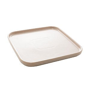 CJ 2 PRATOS PORCELANA NÓRDICA CINZA MATT 21x21x2cm