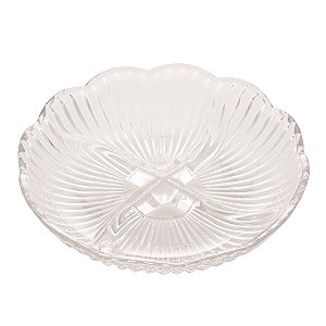 PETISQUEIRA C/4 DIVISÓRIAS CRISTAL CHUMBO RENAISSANCE 18x4cm