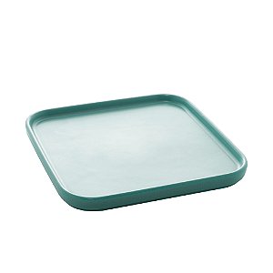 CJ 3 PETISQUEIRAS PORCELANA QUADRADA NÓRDICA MENTA 15x15x2cm
