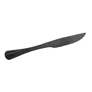 CJ 6 FACAS P/CHURRASCO DE AÇO INOX POSITANO PRETO 23cm
