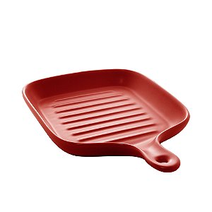 TRAVESSA PORCELANA NÓRDICA VERMELHO MATT 24x18x4cm
